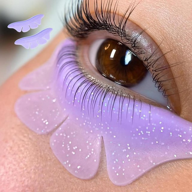 Libeauty Lash Lift Pad Silikon, 2 Stück, Schmetterling Glitter - Bild 1
