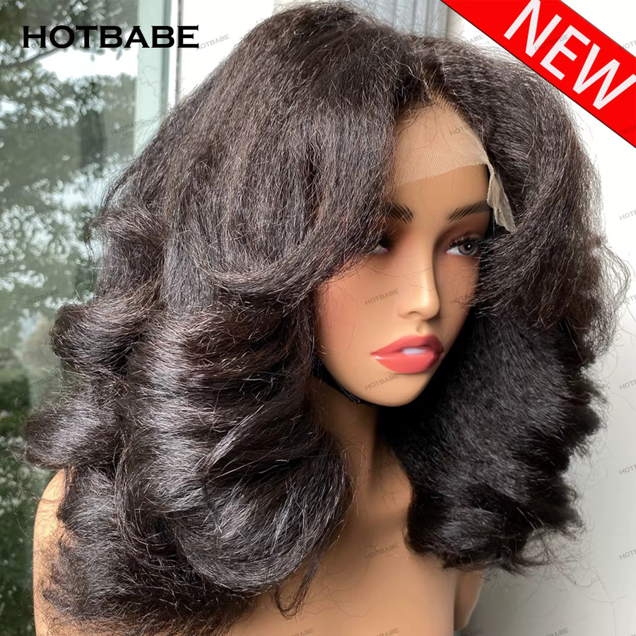 HOTBABE Perücke aus Echthaar, Curly Kinky Straight, HD Lace Frontal, Damen - Bild 3