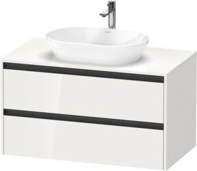 Duravit Waschtischunterschrank Ketho.2 in Weiss Hochglanz, wandhängend, Breite: 100 cm, Tiefe: 55 cm - Bild 1