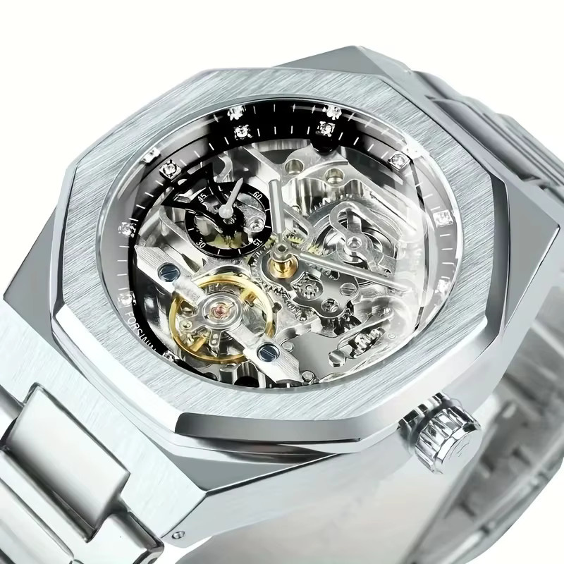 FORSINING Armbanduhr, Automatik, Edelstahl, Gold, Herren - Bild 3
