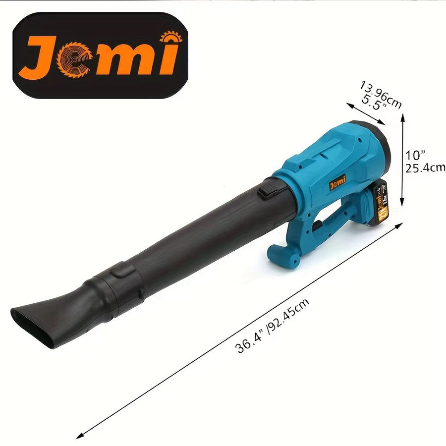 Jemi Tool Kabelloser Akku-Laubbläser in Blau mit 6 einstellbaren Geschwindigkeiten zur Entfernung von Staub, Schnee und Laub - Bild 6