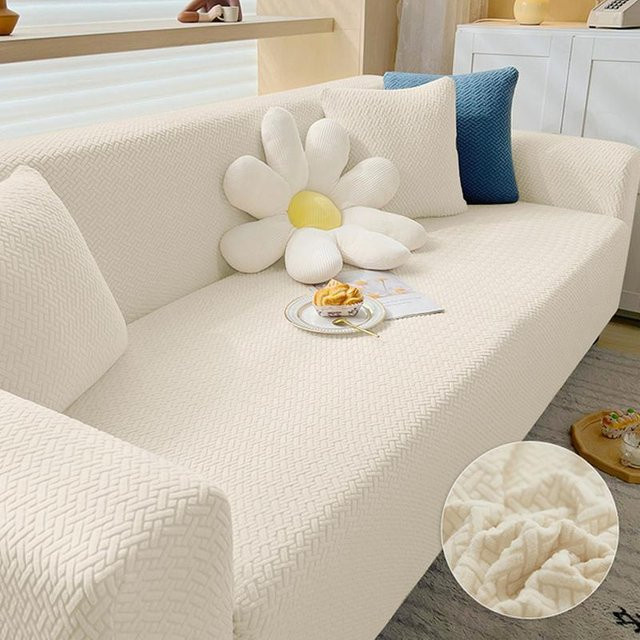 Yiran Furniture Stretch-Sesselbezug mit floralem Design in Weiß für 1 Sessel, Breite: 90-140 cm - Bild 1