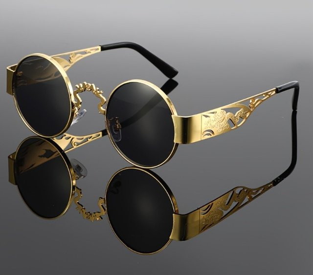 ZUIDID Korrektionsbrille, rund, Metall, Vollrand, gold - Bild 1