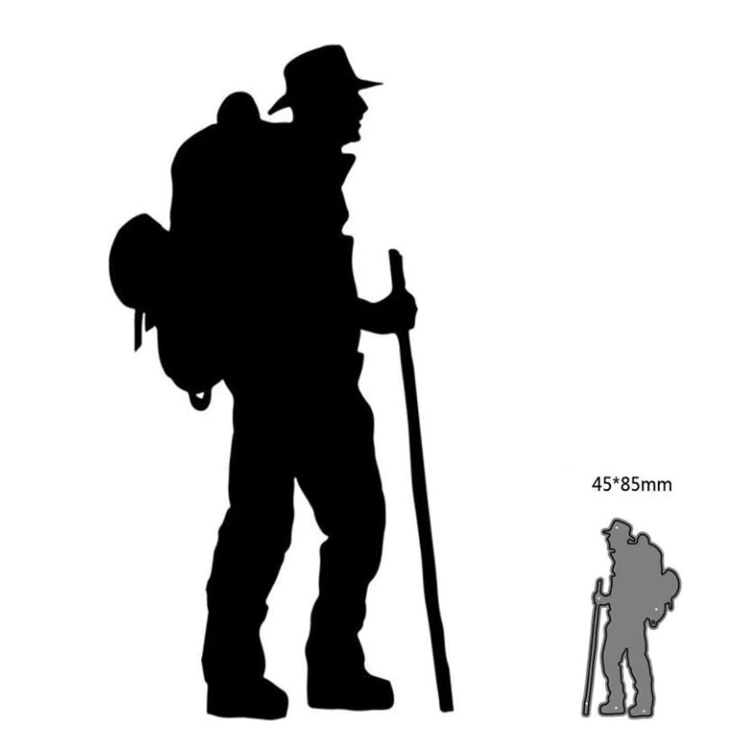 Metall-Schablonen Set mit Motiv Menschliche Figur in Schwarz für Papierhandwerk und Bastelarbeiten - Bild 2