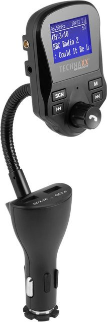 Technaxx FM DAB+ Transmitter FMT1500BT mit Bluetooth und USB in Schwarz - Bild 1