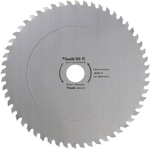 KWB Kreissägeblatt für Holz, Farbe: Silber, Durchmesser: 300 mm, Bohrung: 30 mm - Bild 1