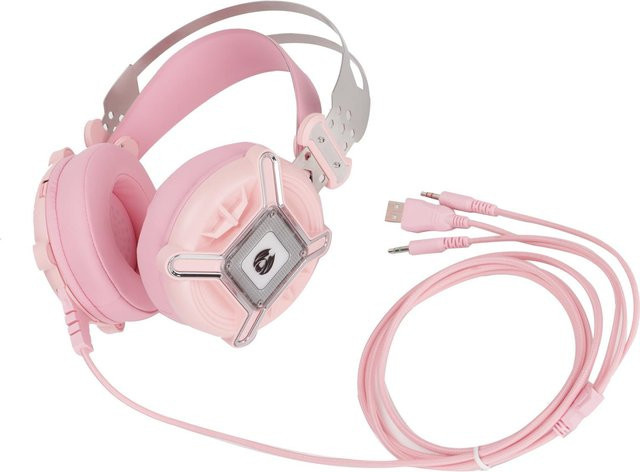 Honor Electronics H9 Gaming-Headset in Rosa mit 7.1 Virtuellem Surround Sound und einstellbarer Geräuschunterdrückung für E-Sports - Bild 1