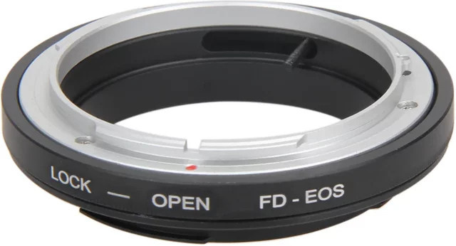Canon FD-EOS Objektivadapter für Canon FD-Objektive auf Canon EoS EF-Mount Kameras, Schwarz - Bild 1