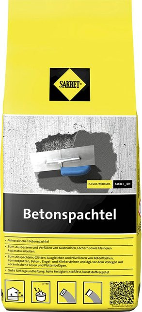 Sakret Betonspachtel Grau 5 kg - Bild 1