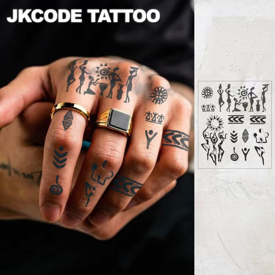 JKCODE TATTOO Erntefest-Tattoo-Aufkleber, wasserdicht, personalisiertes Design - Bild 2