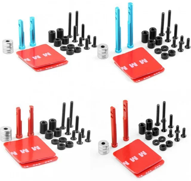 3Racing RC Auto Körper Post Magnet Unsichtbare Feste Halterung, Zubehör, Rot, Metall - Bild 1