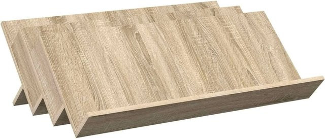 vidaXL Magazinregal Sonoma-Eiche in Braun, modernes Standregal für Wohnzimmer und Home Office, B/T/H: 90 x 53 x 28,5 cm - Bild 1