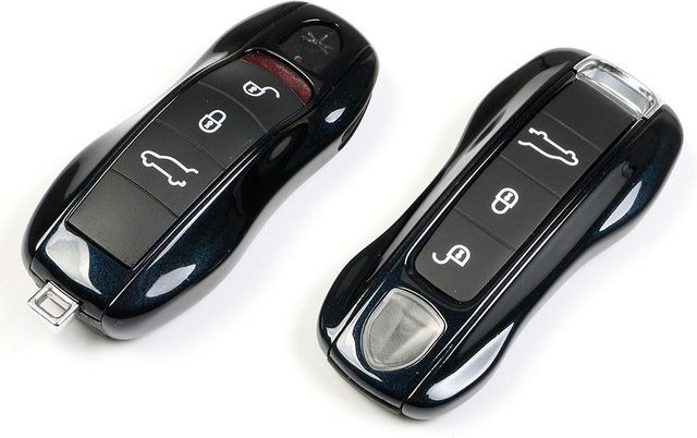 Autoschlüsselgehäuse Ersatz für Porsche Panamera, Boxster, Macan, Cayenne, 718, 911 und Cayman in Mondlichtblau - Bild 1