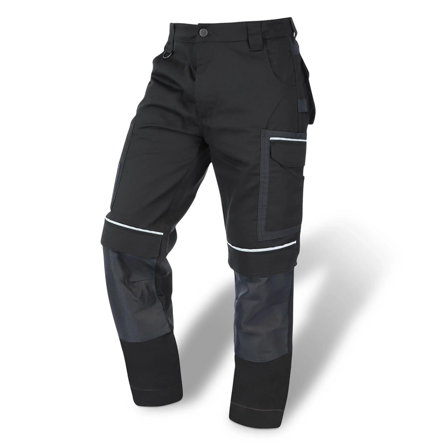 Eliworx Workwear Bundhose mit Stifttasche in Anthrazit-Schwarz mit Reflexstreifen - Bild 2