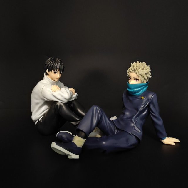 Bandai Jujutsu Kaisen Anime-Charaktermodell Okkotsu Yuta und Inumaki Toge aus PVC in Schwarz und Weiß als Sammlerstück und Desktop-Dekoration - Bild 1
