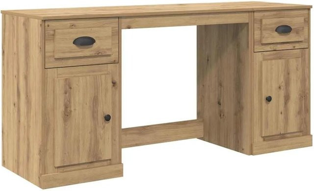 vidaXL Schreibtisch mit Schrank in Artisan-Eiche, Braun, B/T/H: 154,5 x 50 x 75 cm - Bild 1