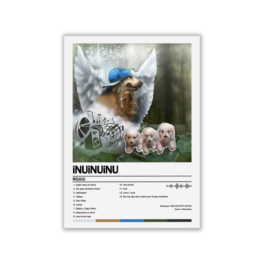 Rojuu Poster-Album-Set mit abstraktem Tier-Motiv auf Leinwand, modern und mehrfarbig, B/H: 21,0 x 30,0 cm - Bild 2