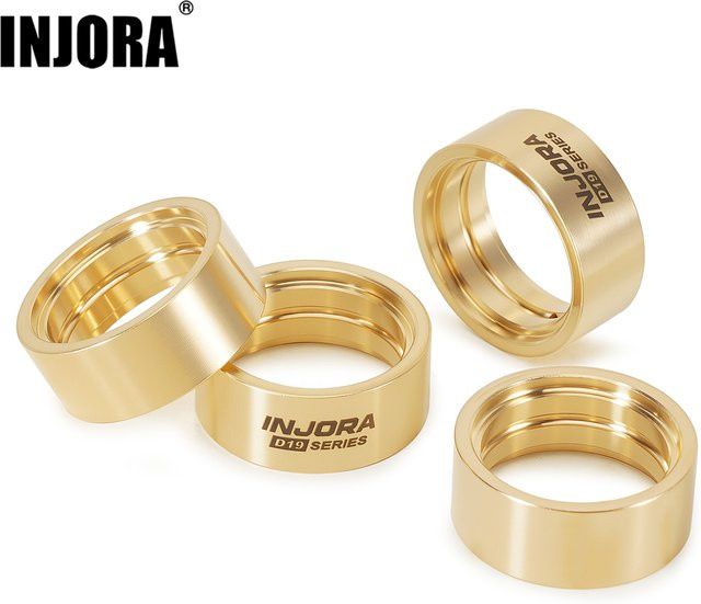 INJORA Messing-Innenklemmringe für INJORA 0,7" D19 Räder, Zubehör, Gelb - Bild 1