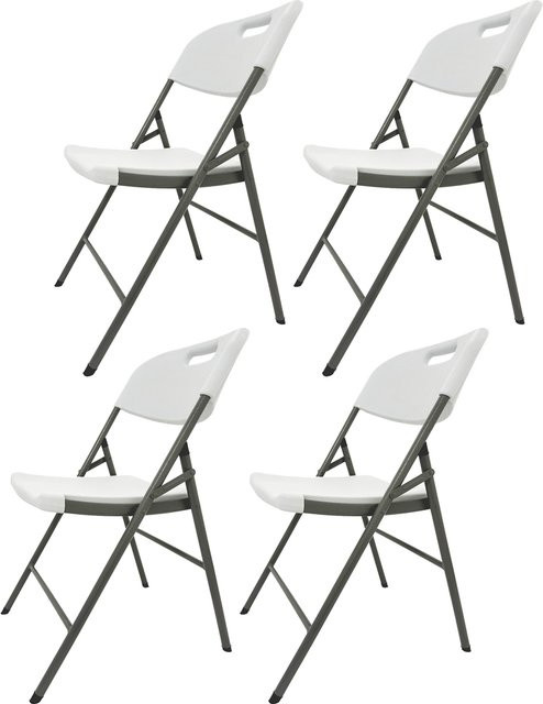HTI-Living Klappstühle Fritz 4er Set aus Metall und Kunststoff stapelbar - Bild 1