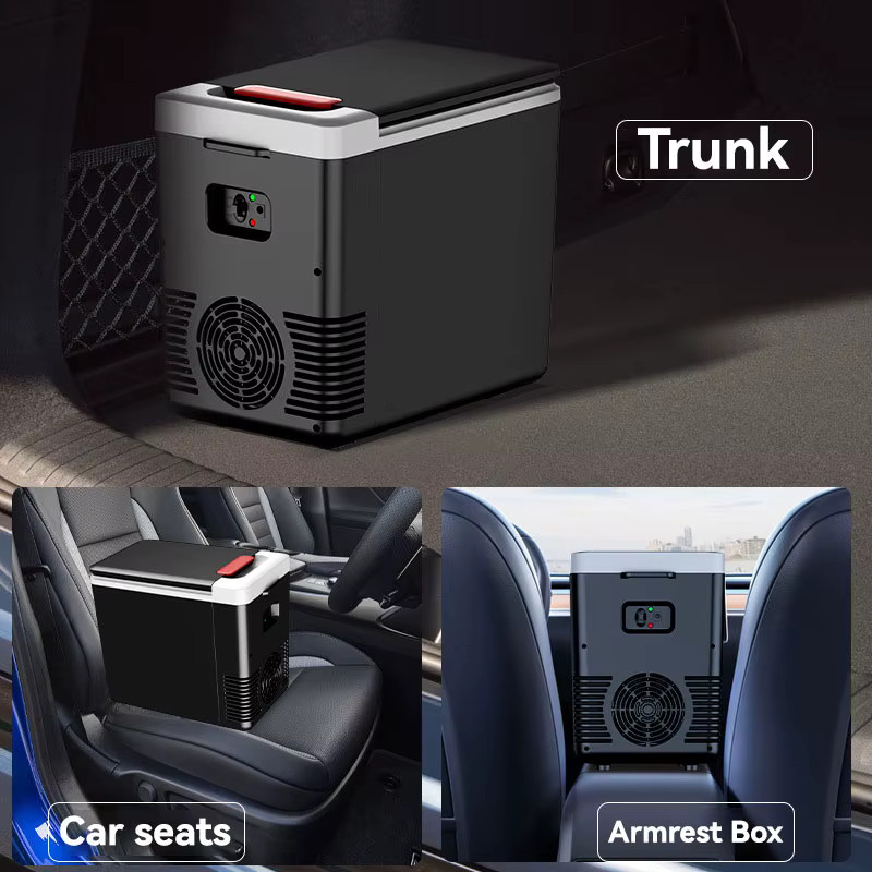 BALASHOV Mini-Kühlschrank und Gefrierschrank mit Heizfunktion, tragbare elektrische Icebox in Schwarz, 10 l - Bild 2