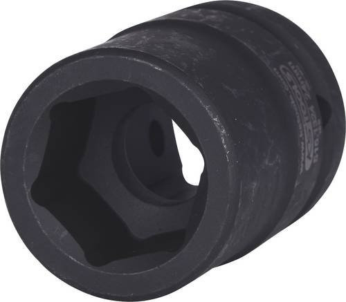 KS Tools 3/4 Zoll Sechskant-Kraft-Stecknuss kurz, 24mm, schwarz, Chrome-Molybdän - Bild 1
