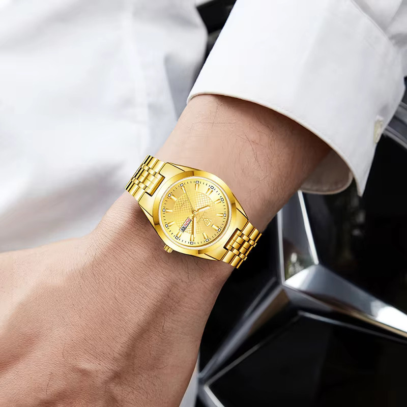 LIEBIG Armbanduhr Edelstahl, Quarz, Gold, Herren - Bild 2