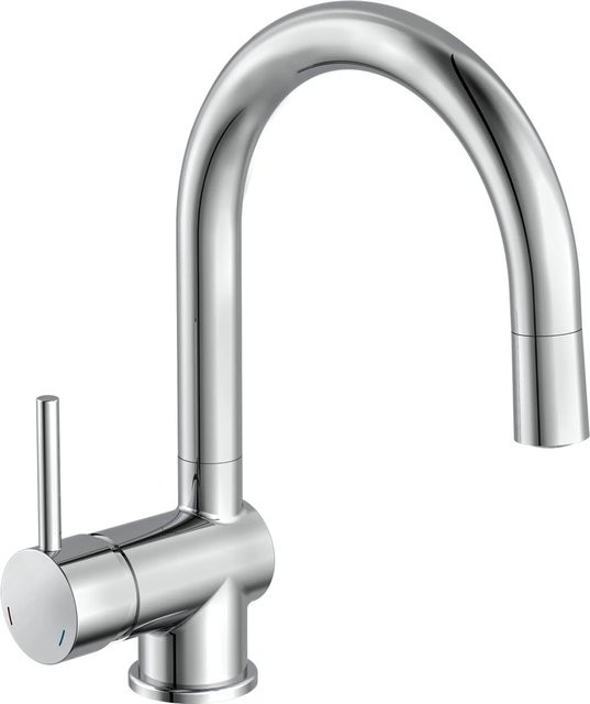 Schütte LED-Spültischarmatur Stella in Chrom mit schwenkbarem Auslauf und Einhebelmischer - Bild 1