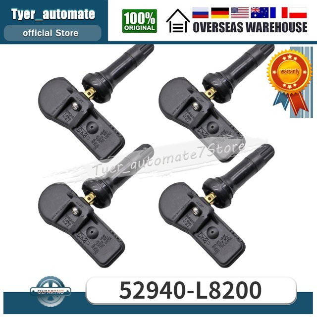 4 Stück GANGLE TPMS Reifendrucksensoren 433MHz für Hyundai Elantra N in Schwarz - Bild 1