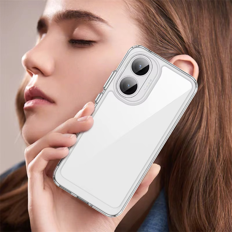 Xiaomi POCO F7 Schutzhülle aus transparentem Silikon in Grau - Bild 3