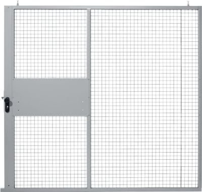 SSI Schäfer Schiebetor für Gittertrennwandsystem, Farbe: Silber, B: 223,8 cm, H: 211,0 cm - Bild 1