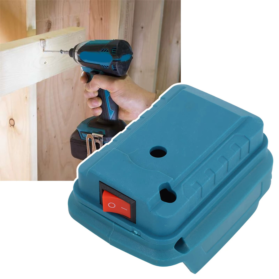 Batterie Adapter Stecker mit Wi Schalter Konverter Basis Lade Kopf Shell für BL1830 BL1840 BL1860 BL1815 Li-Ion Akkus in Blau - Bild 3
