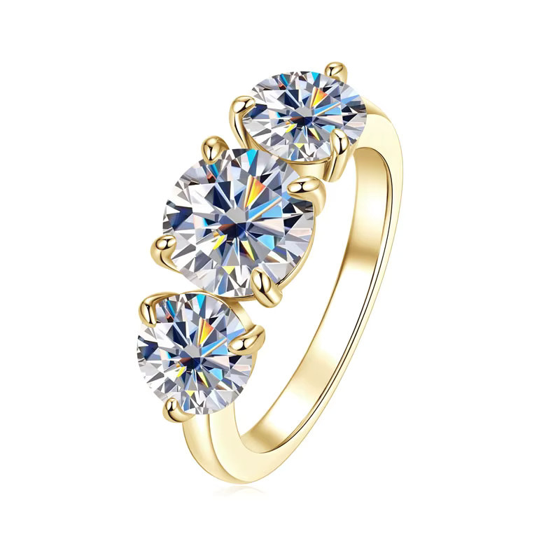 Anziw Verlobungsring, Moissanit, 14k Gold Filled, Damen - Bild 5