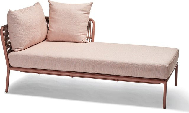 Stern Recamiere Romy Aluminium Terra Kordel mit Kissenset Lychee, Armlehne links, B/T/H: 179,5 x 90 x 82 cm - Bild 1