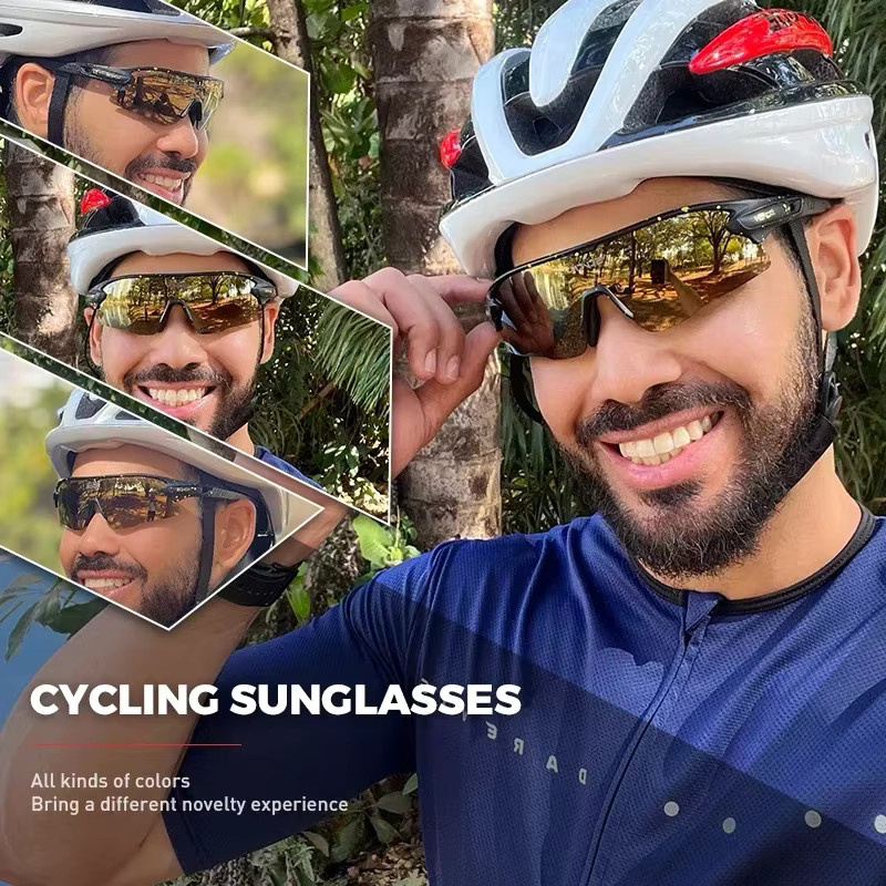 SCVCN Sportsonnenbrille, Herren, Vollrand, Schwarz, Kunststoff - Bild 3
