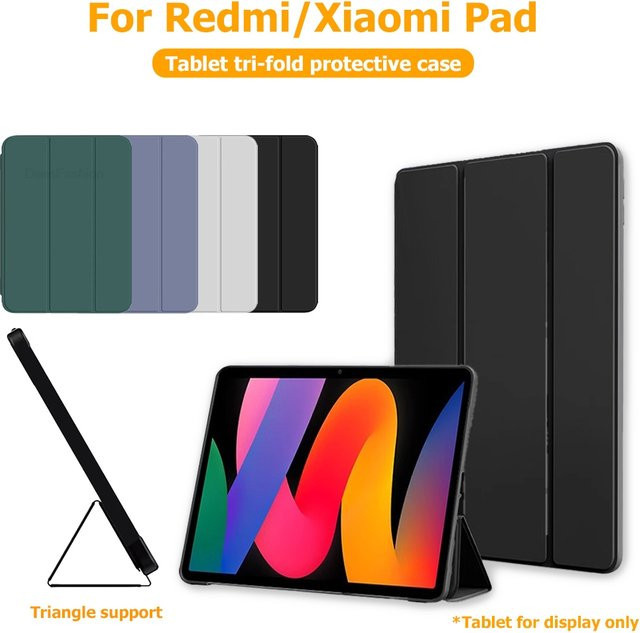 HD Flip Lederhülle für Xiaomi Pad und Redmi Pad in Purple mit Aufwach- und Schlaf-Funktion - Bild 1