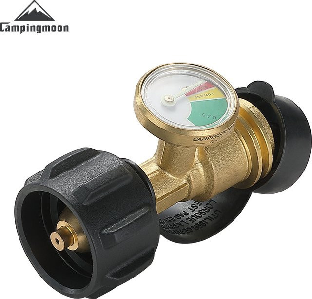 CAMPINGMOON PZ-107 Gastank mit Druckanzeige, QCC1-Adapter und POL-Anschluss - Bild 1