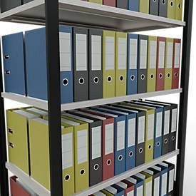 Schulte Lagertechnik Büroregal MultiPlus150 Steckregal mit 5 Fachböden, Schwarz/Lichtgrau, B: 100 cm, T: 60 cm, H: 180 cm - Bild 2