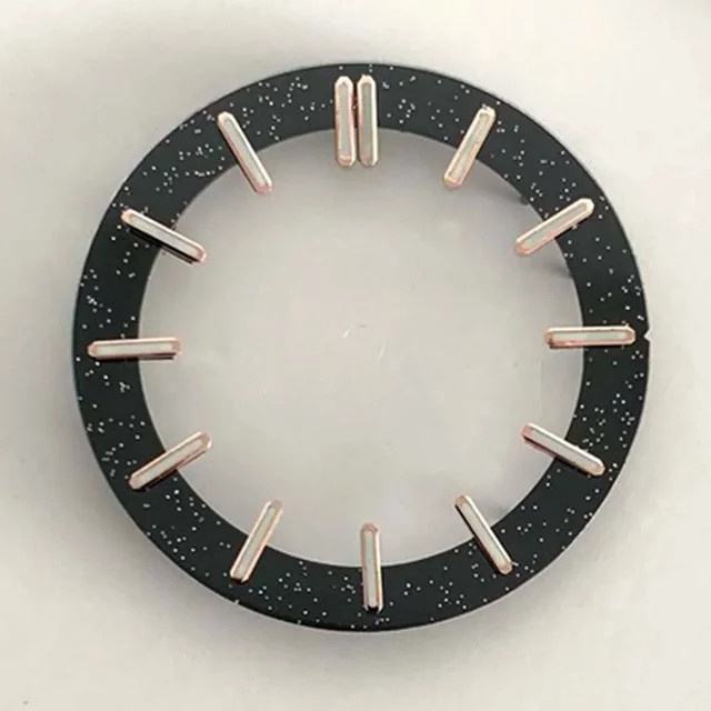 Zifferblatt NH70, transparent aushöhlen, Sternenhimmel grün, 31,8 mm, Unisex - Bild 1