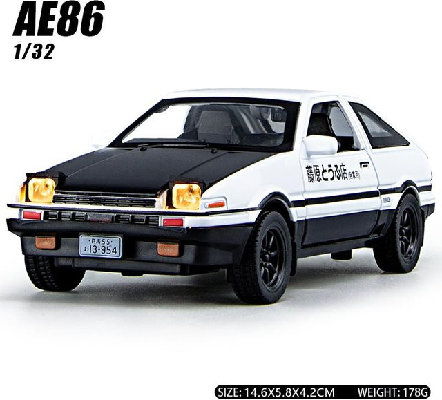 Linyi toy car Ae86 Metalllegierung Spielzeugauto, 1:32, mit Licht und Geräusch, ab 14 Jahren - Bild 1