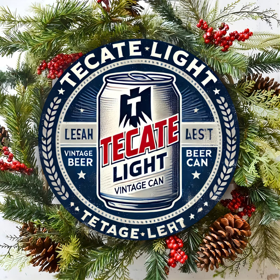 Tecate Vintage Metallschild rund aus Aluminium in Mehrfarbig Durchmesser: 20 cm - Bild 5