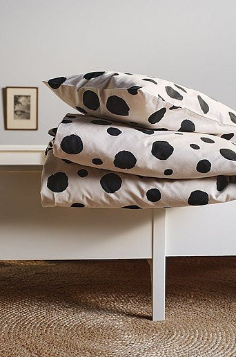 Jotex RIGMOR DOT Bettbezug-Set für die Krippe aus Baumwolle, Beige, B/H: 130 x 100 cm - Bild 1