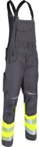 Kübler Latzhose REFLECTIQ Klasse 1 in Warngelb/Anthrazit mit Cordura-Material - Bild 1