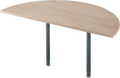 SSI Schäfer Ansatztisch Halbkreis in Eiche und Anthrazit Durchmesser: 160 cm - Bild 1