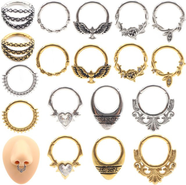Alisouy Piercing, Edelstahl, Zirkonia, Silber, Unisex - Bild 1