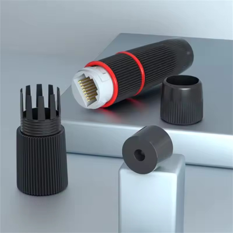 AOKIN RJ45 Ethernet Netzwerk Koppler IP67 Wasserdicht LAN Adapter für Cat5e und Cat6 in Schwarz - Bild 4