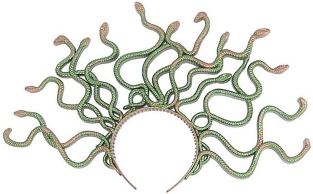 Haarreif Medusa Schlangenform, grün, Damen - Bild 1