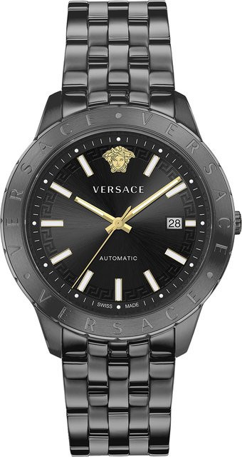 Versace Armbanduhr Automatik, Edelstahl, Schwarz, 43 mm, Herren - Bild 1