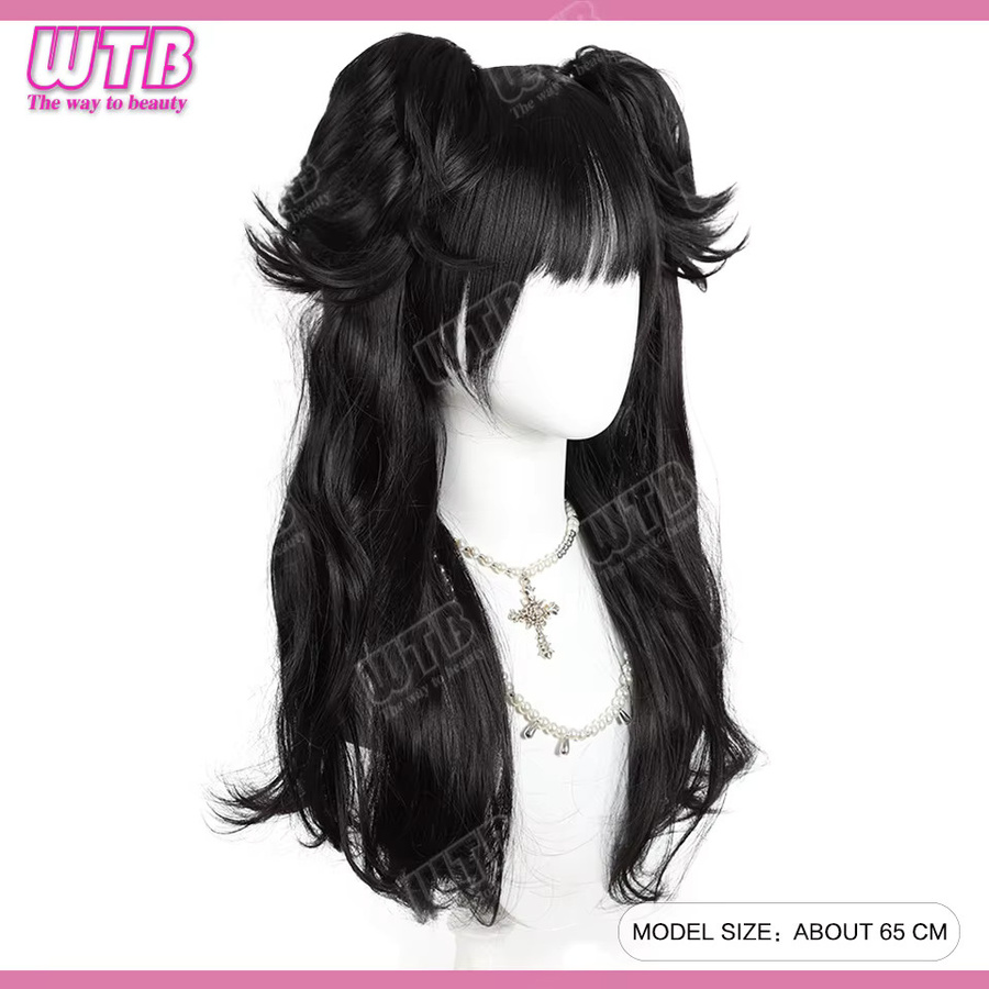 WTB Lolita-Perücke, synthetisch, Doppel-Pferdeschwanz mit Pony, Damen - Bild 3