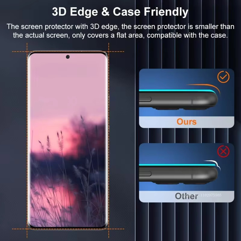 3er-Pack Panzerglas Displayschutz aus gehärtetem Glas für Samsung Galaxy S25 S24 S23 S22 S21 S20 Ultra und Note Serie, transparent - Bild 3