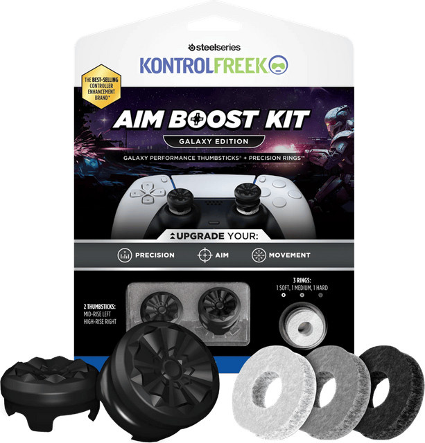 KontrolFreek Galaxy AimBoost Thumbsticks und Precision Rings Schwarz für PS5 und PS4 - Bild 1